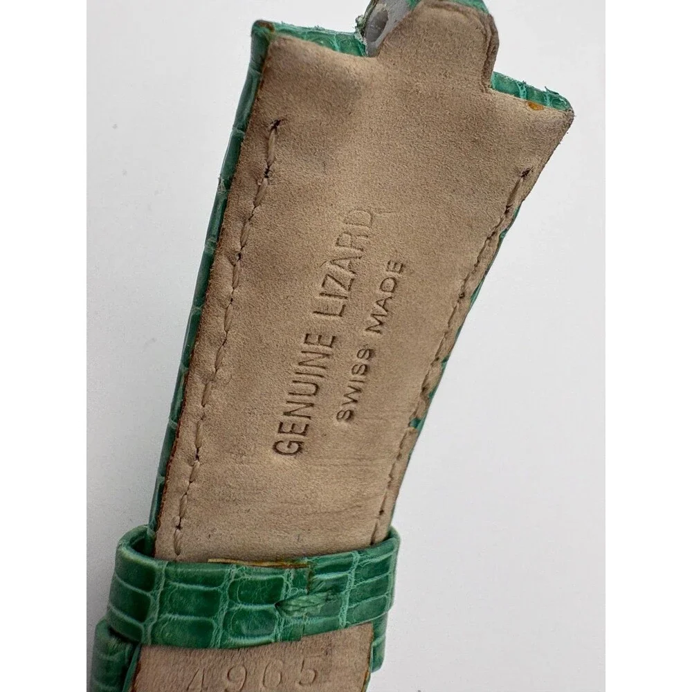 Movado Green Lizard Leather Watch Strap 20mm Deployment Clasp 56930-4965